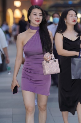 优雅时尚的紫裙美妇230610-19-124P